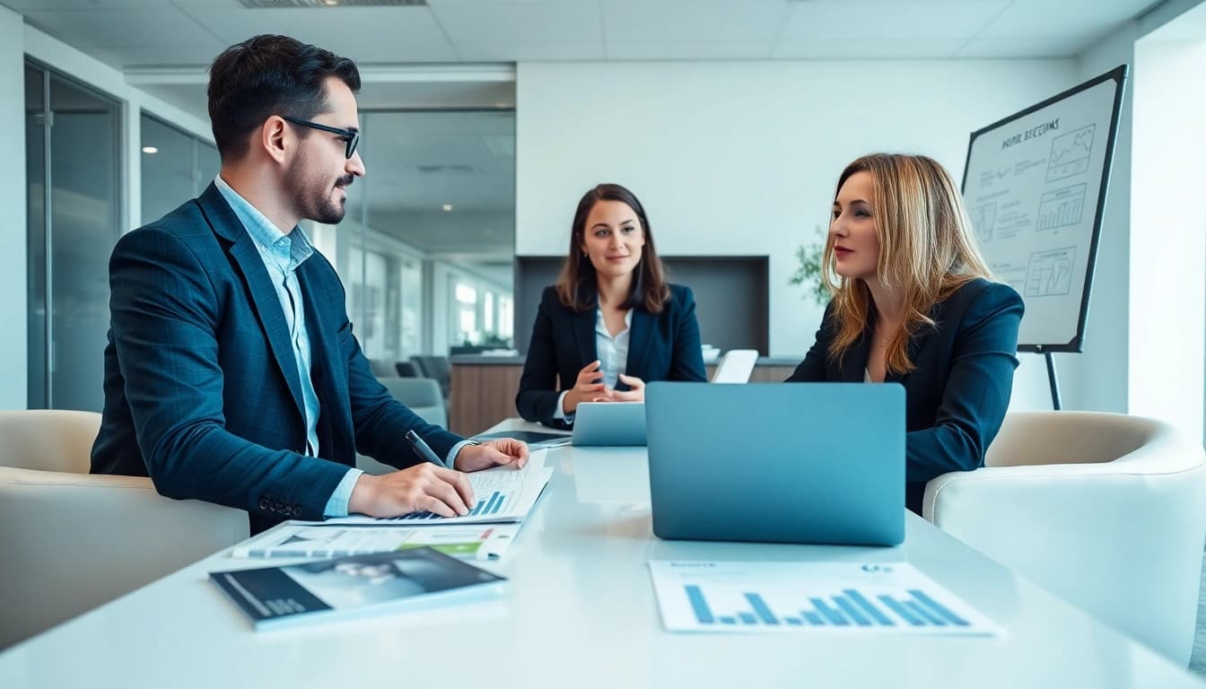 Professionelle Rekrutierungsgespräche für Personaldienstleister Vertrieb in einem modernen Büro.