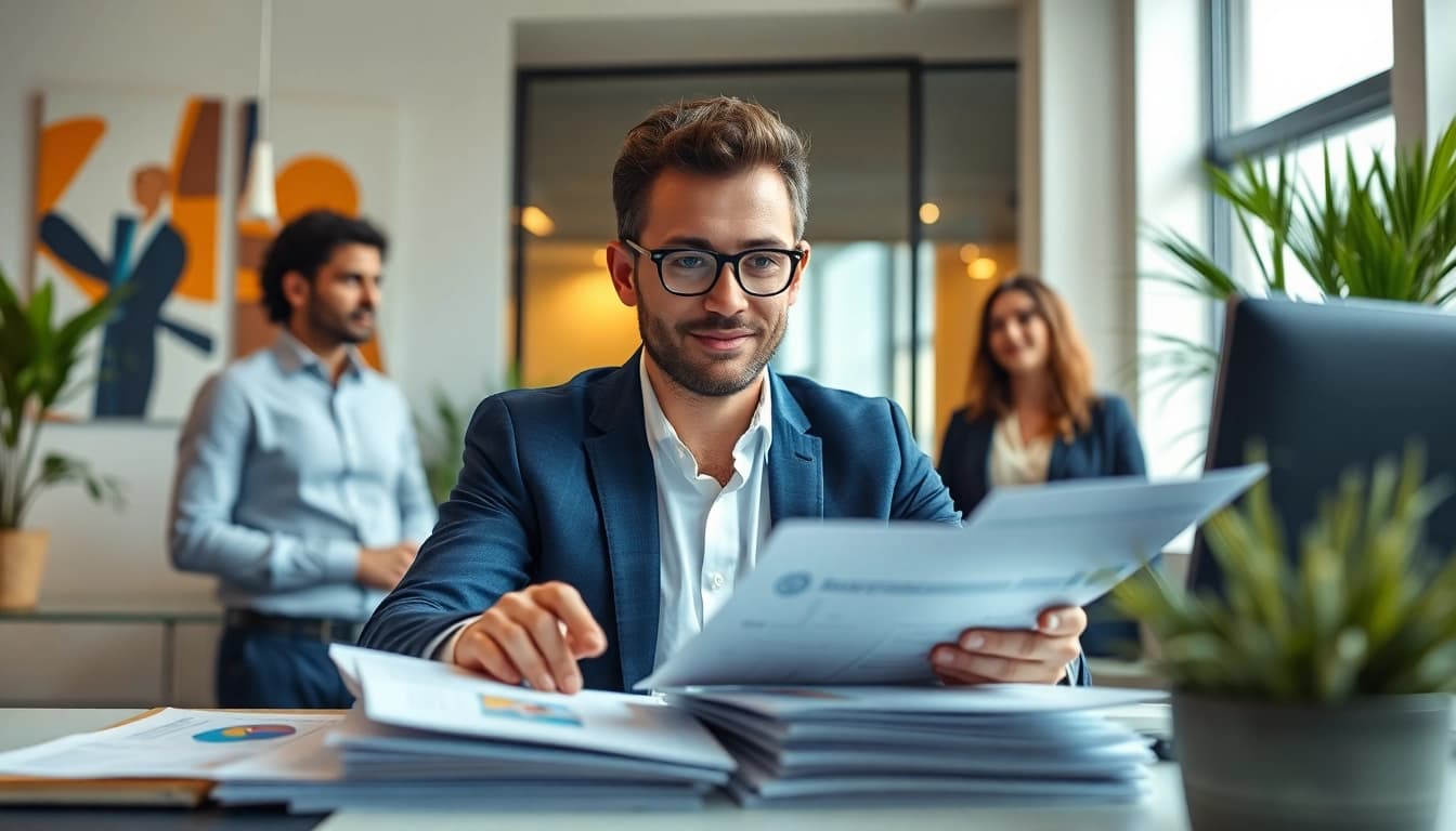 Headhunter Schweiz bietet professionelle Beratung in einem modernen Büro.