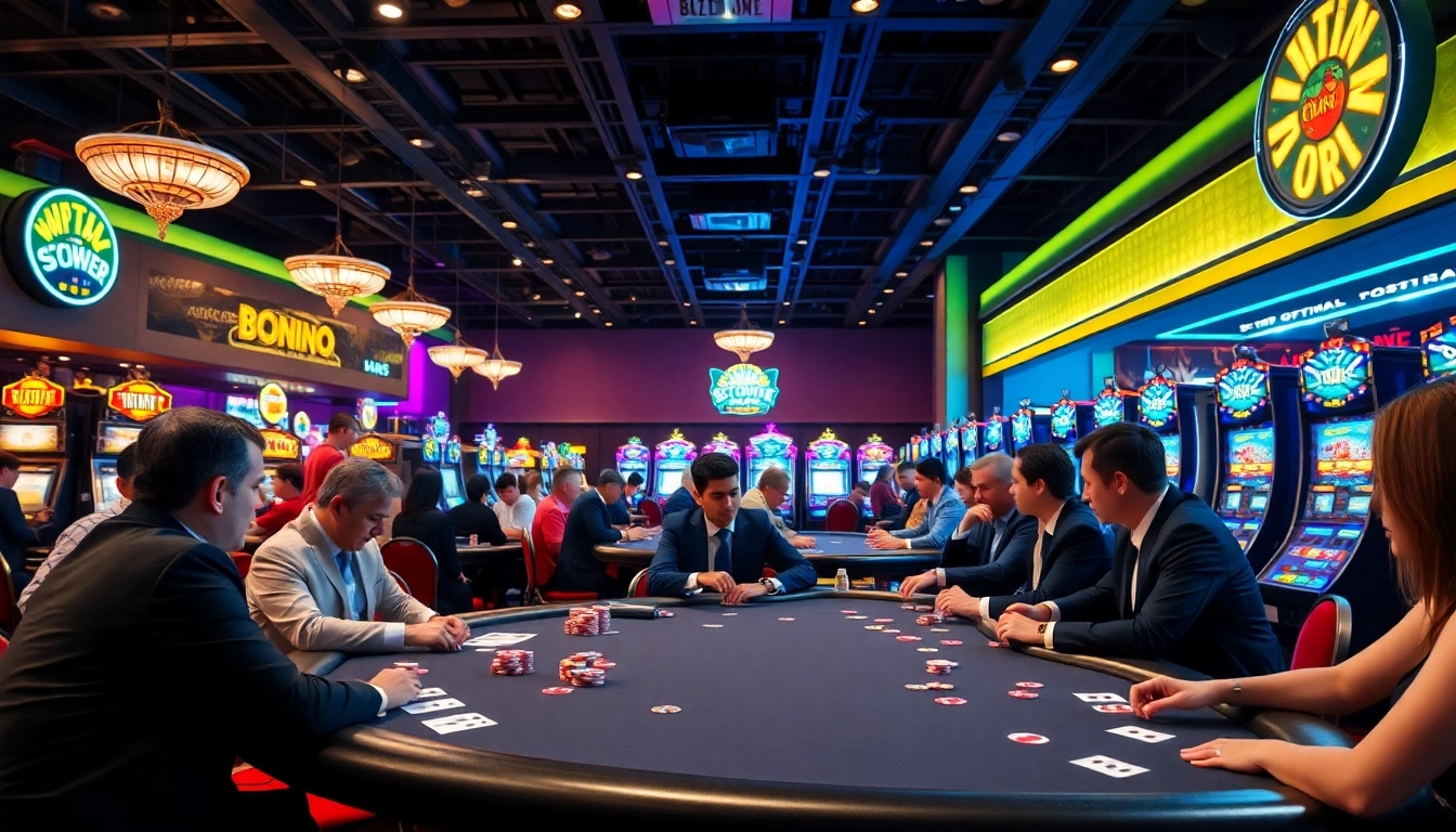 Genießen Sie pflegedienst griesheim in einem lebhaften Casino mit aktiven Spielern und leuchtenden Maschinen.