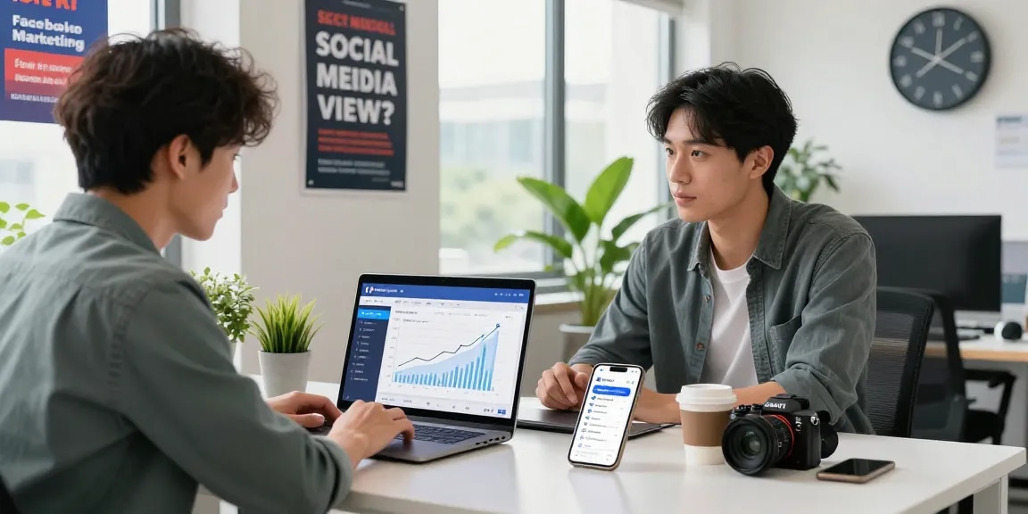 Steigerung der Facebook Views kaufen in modernem Büro mit Analysen.