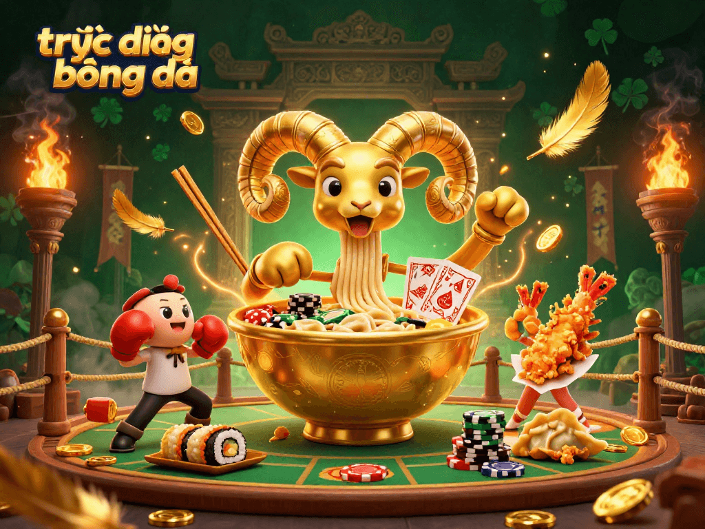 Experience trực tiếp bóng đá with exciting casino elements and vibrant characters.