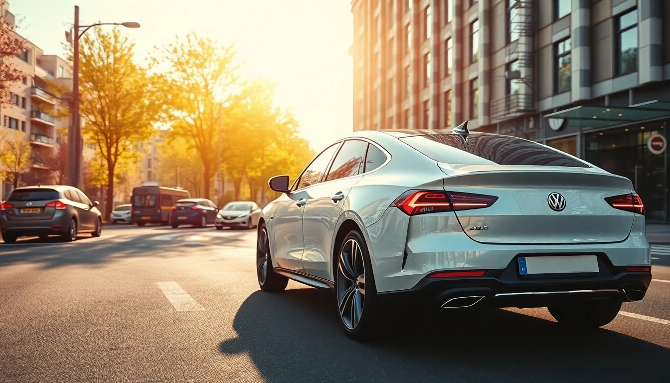 Erleben Sie simpcar: Ein modernes Auto im urbanen Umfeld, bereit für Ihre nächste Fahrt.