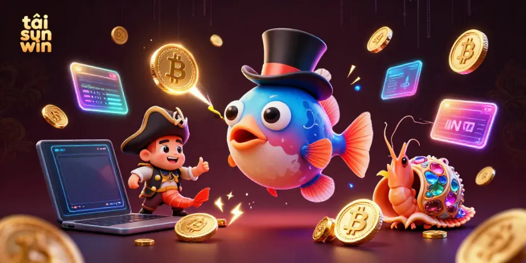 Experience thrilling gameplay with tải sun win app featuring a unique underwater treasure scene.