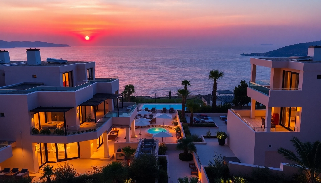 Stunning properties for immobilien nordzypern kaufen with Mediterranean views at sunset.