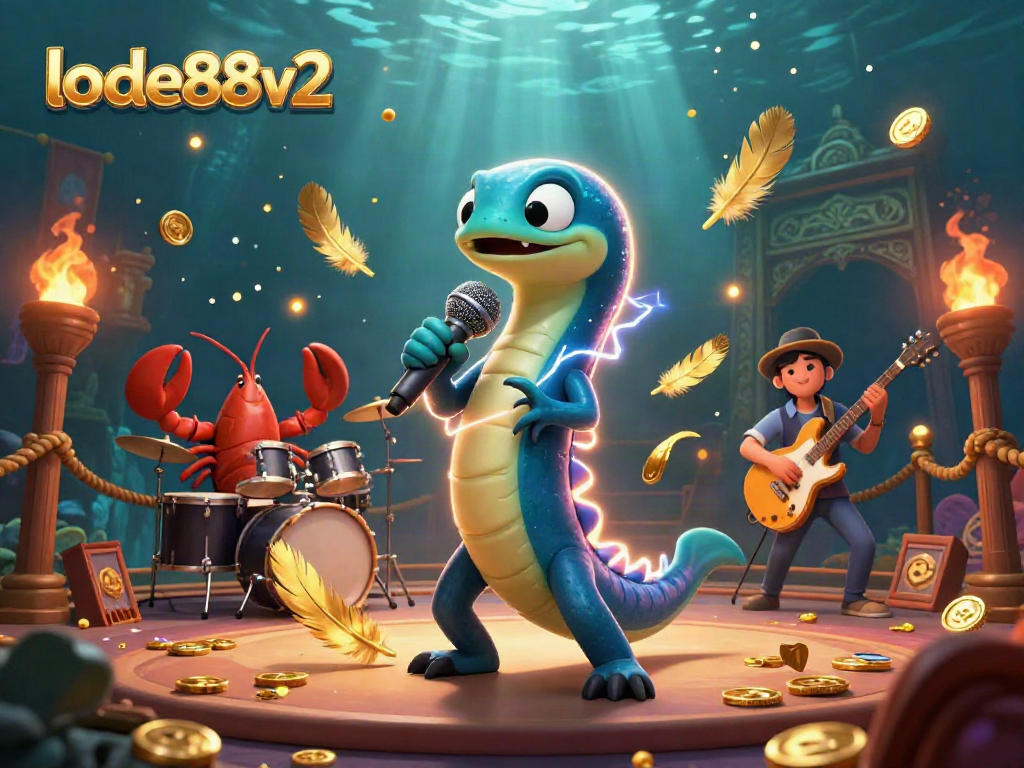 Experience the lively underwater casino stage featuring lode88v2 with electrifying performances and vibrant game elements.