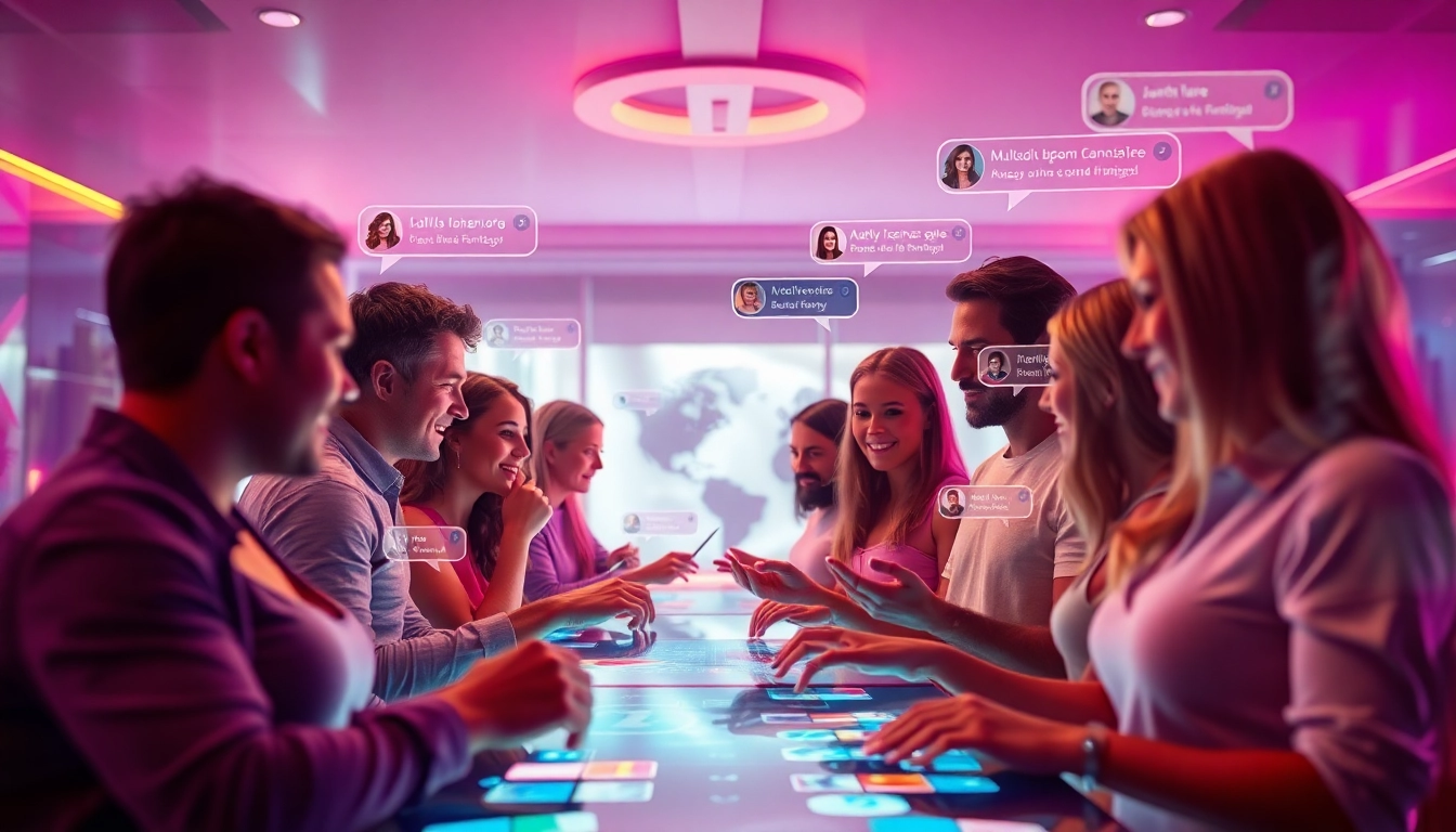 Engaging interactions with free sex ai chatbots in a vibrant digital environment.