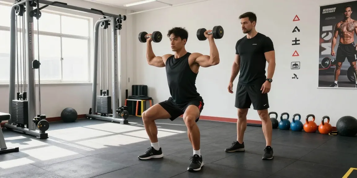 Kraftsportler trainiert mit Gewichten im Fitnessstudio von Steroidshop