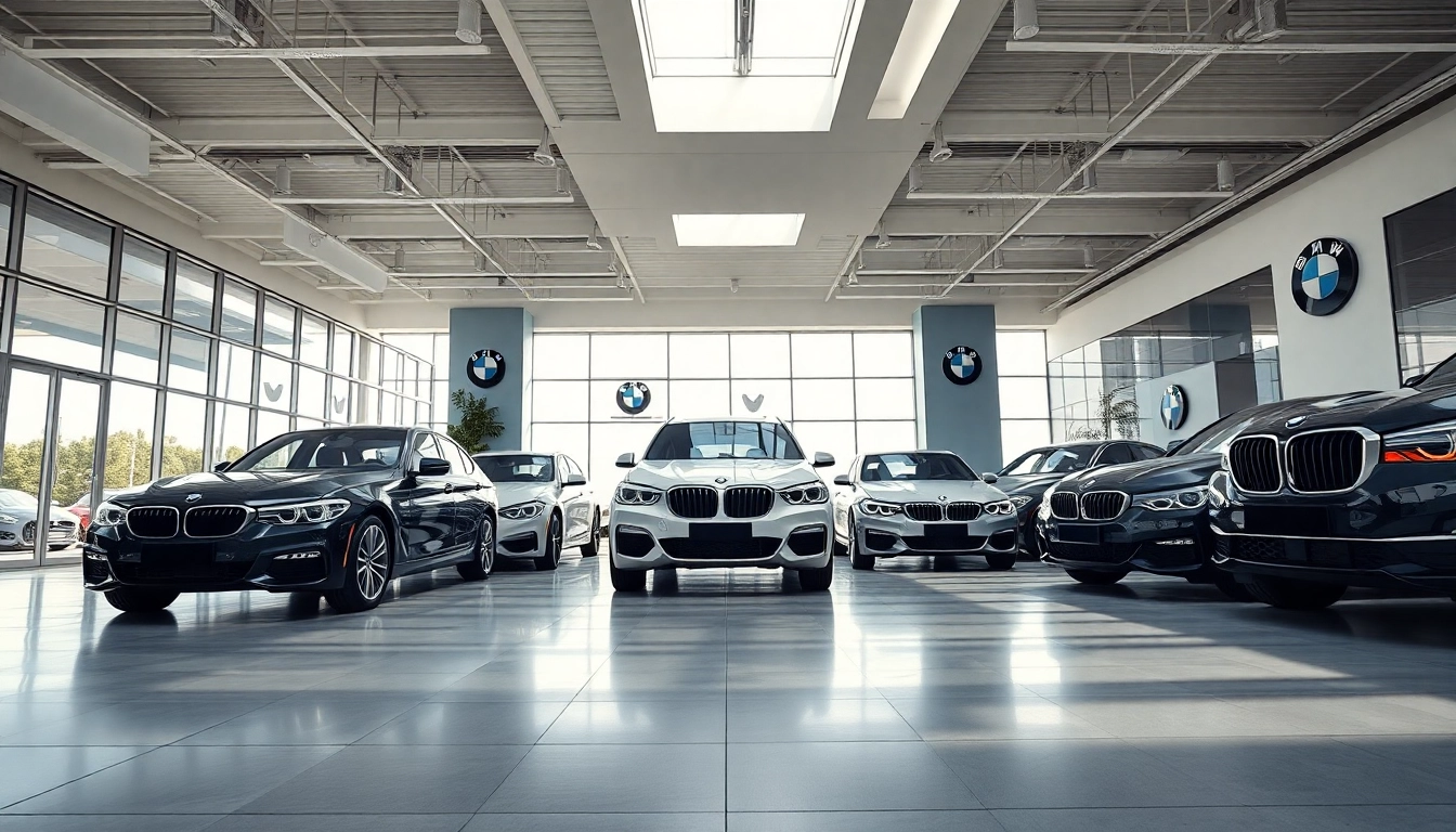 BMW kaufen im stilvollen Autohaus mit eleganten Modellen und hellem Licht.