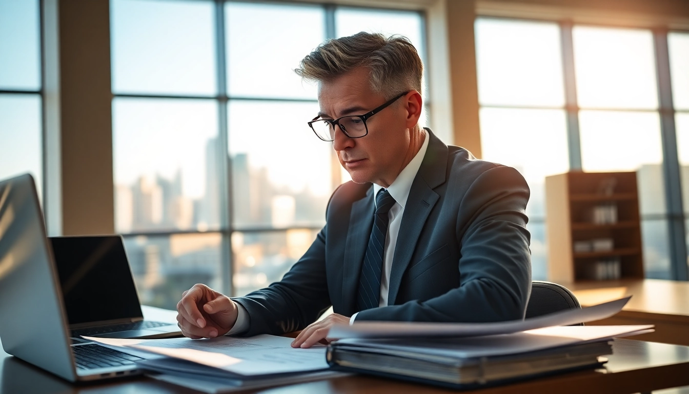 Headhunter Ingenieure analysiert Lebensläufe in einem modernen Büro.