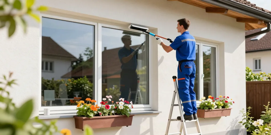 Professional fensterreinigung solothurn service cleaning bright residential windows with expert care.