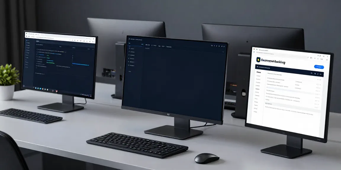 Geschäftskonto für GmbH eröffnen mit digitaler Finanzsoftware im modernen Entwickler-Workspace.