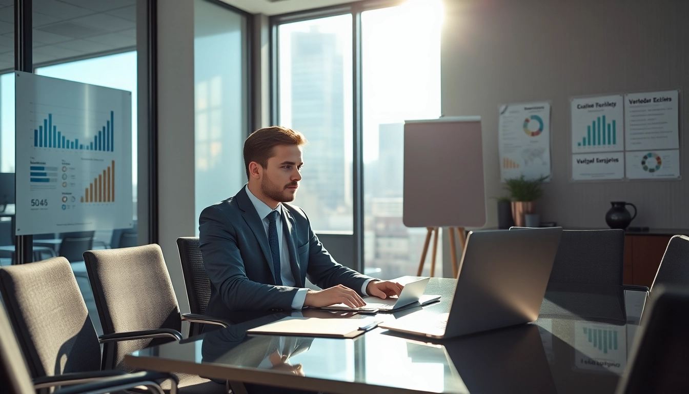 Professioneller Recruiter im modernen Headhunting-Büro, fokussiert auf Vertrieb.
