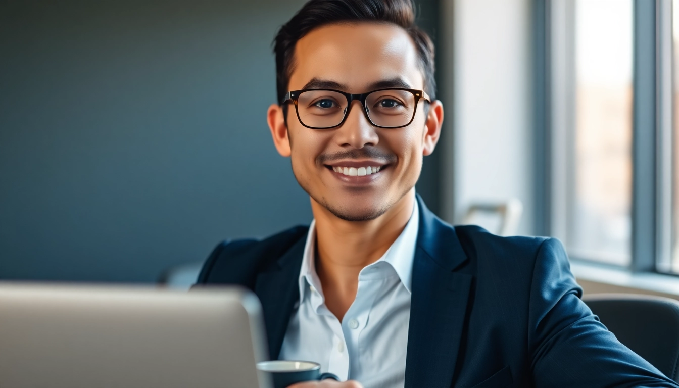 Professionelles Business Portrait München eines selbstbewussten Individuums in einem modernen Büro.