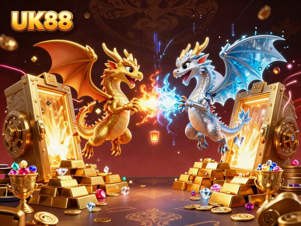 Engage with UK88's enchanting gaming world featuring dynamic dragons and treasures.