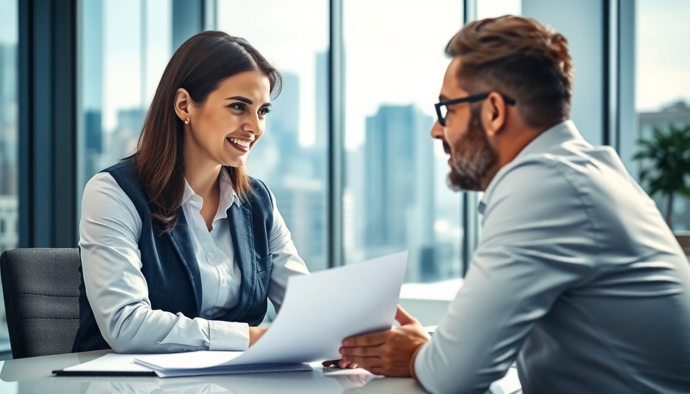 Headhunter Ingenieure bespricht Kandidatenprofile in einem modernen Büro.