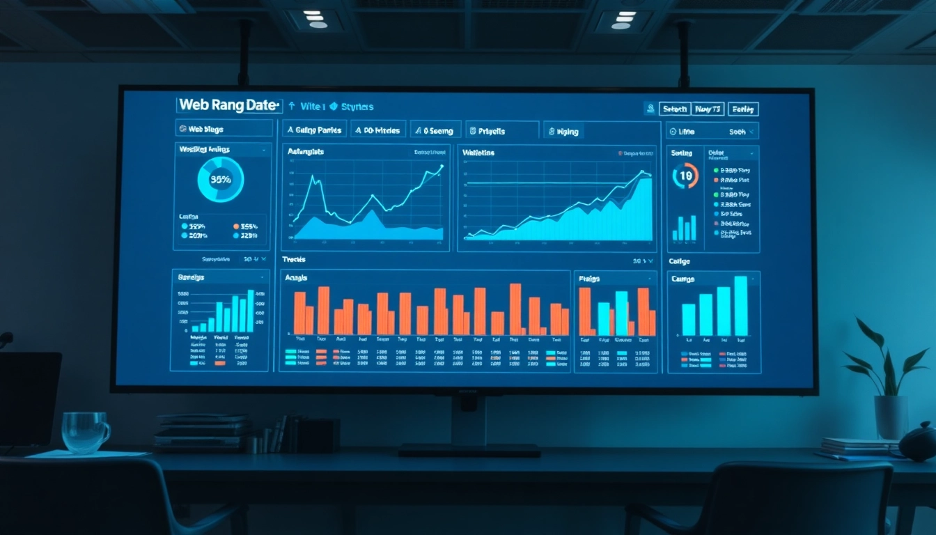 Visualisieren Sie den Web-Rang mit einem modernen Dashboard für digitale Analysen.