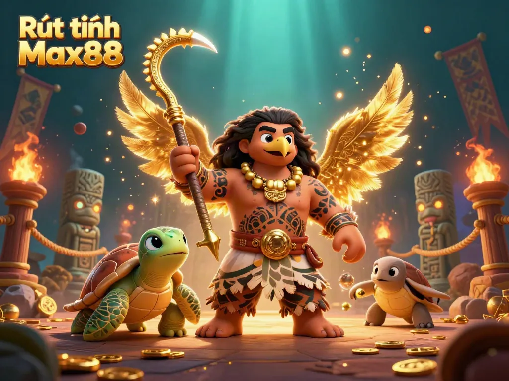 Experience Rút tiền Max88 with vibrant casino elements in an immersive 3D adventure.