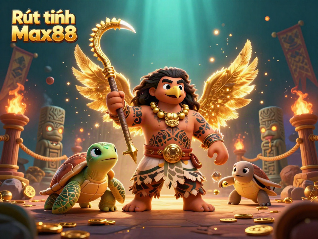 Experience Rút tiền Max88 with vibrant casino elements in an immersive 3D adventure.
