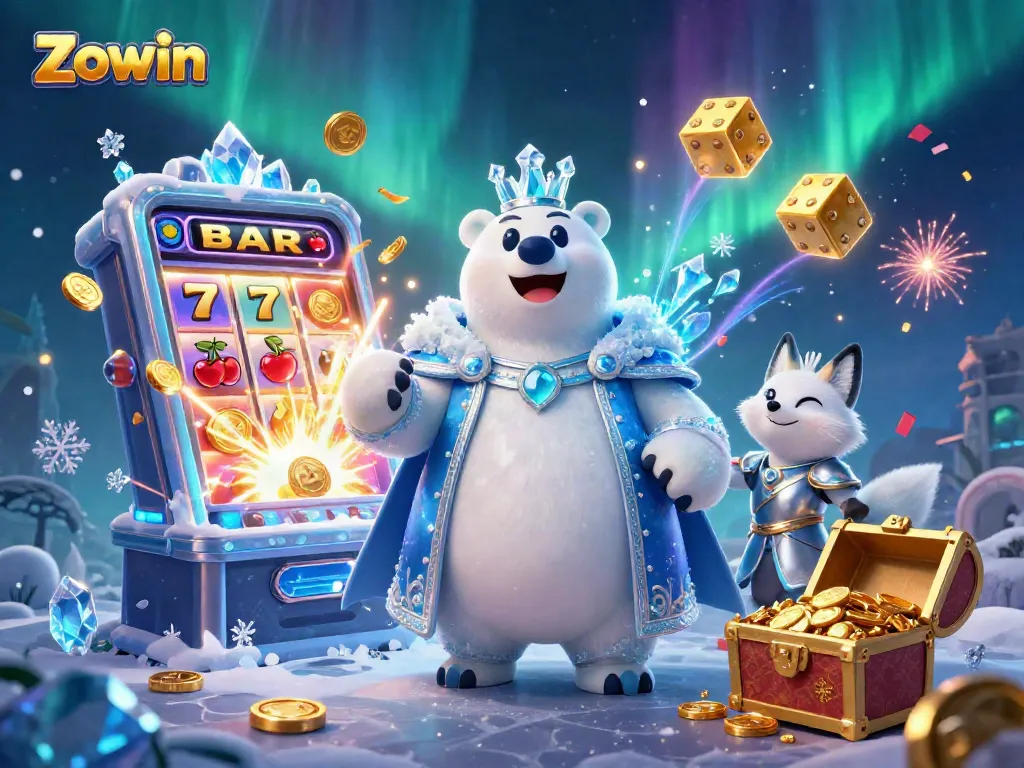 Spin to win at Zowin with vibrant casino game illustrations and jackpot explosions!