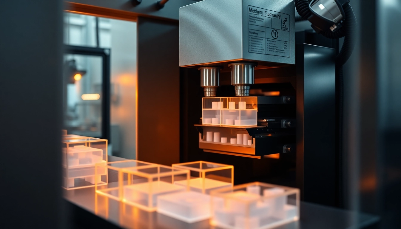 Producing transparent parts using Polymethylmethacrylat im Spritzguss with precision in a modern facility.