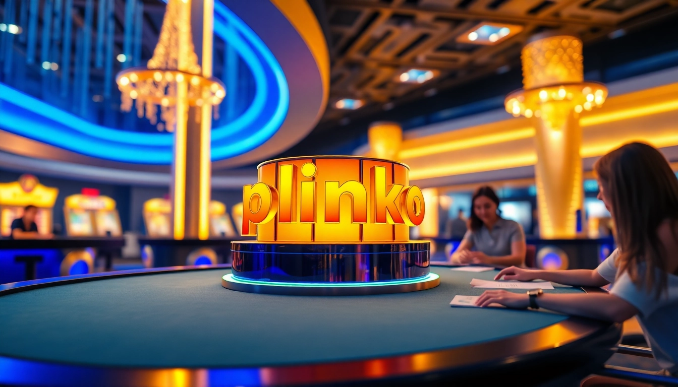 Spieler genießen das plinko-Spiel in einem modernen Online-Casino.