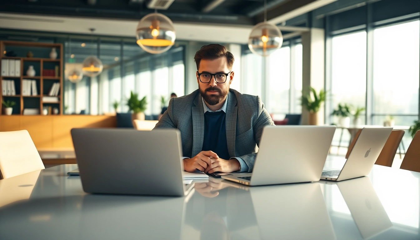 Headhunter analysiert Kandidaten in einem modernen Büro, um die besten Talente zu finden.