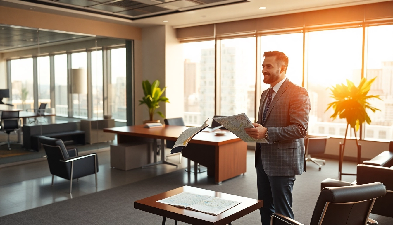 Headhunter CEO, der mit einem Kandidaten begeistert spricht, in einem modernen Büro.