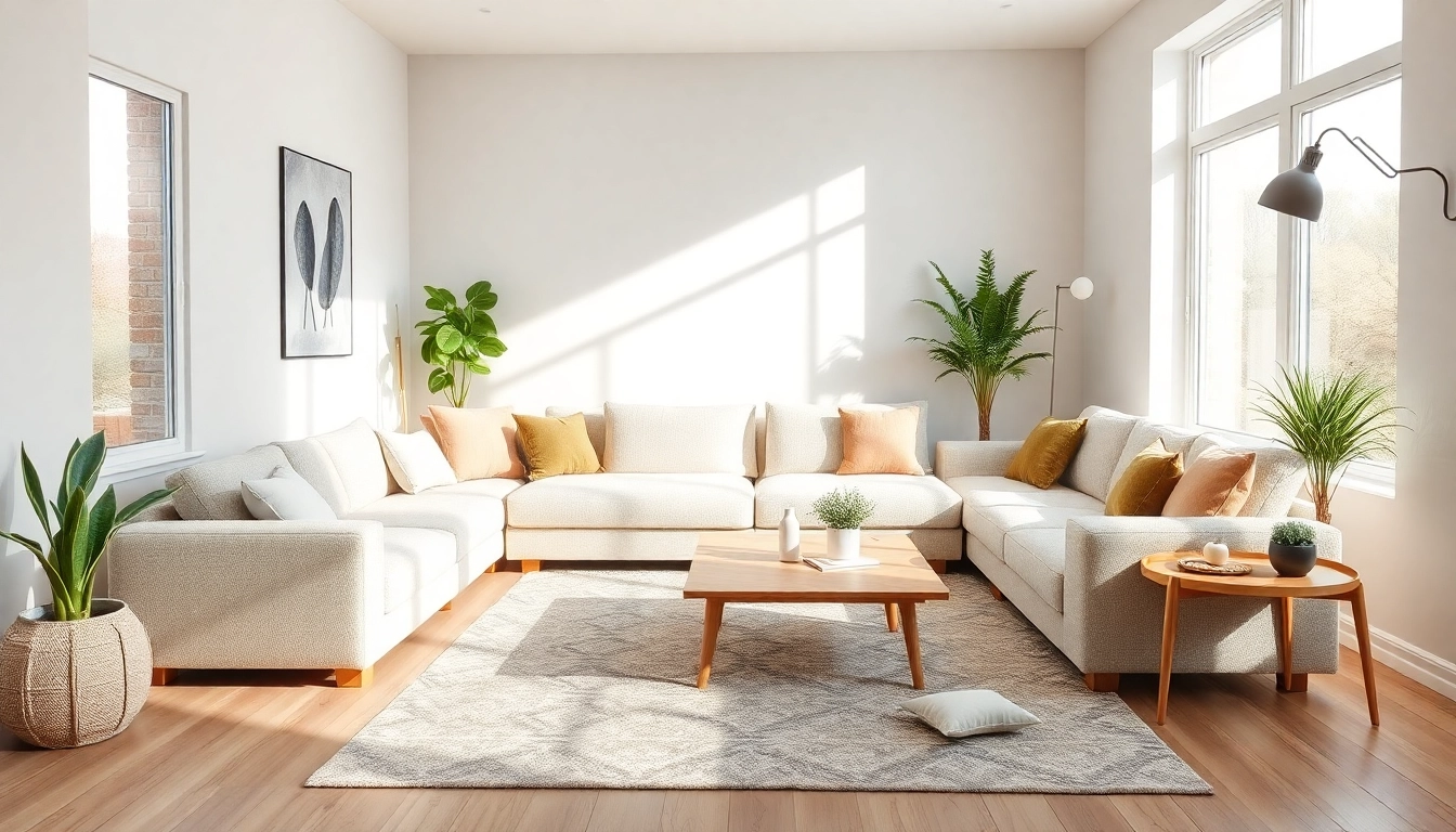 Gestalte ein modern eingerichtetes Wohnzimmer mit optimaler Raumgestaltung und einladendem Ambiente.