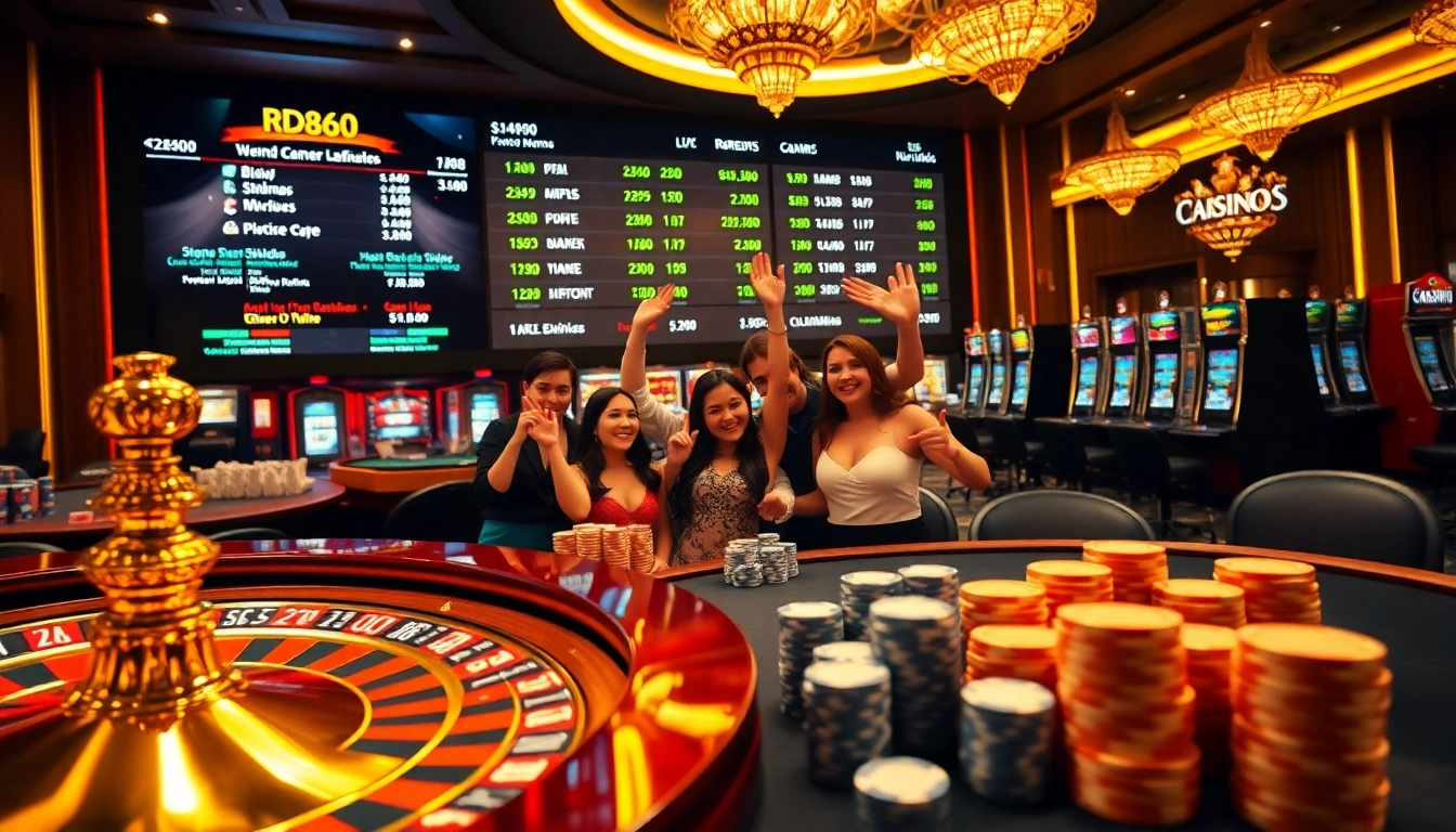 Exciting gaming experience at https://rr8888.in.net/ with players celebrating wins at the casino table.