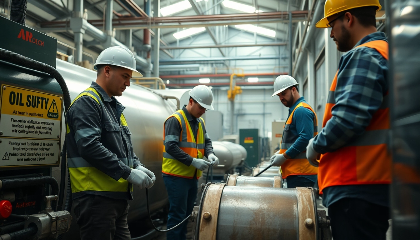 Kosten für Öltankentsorgung: Fachleute bei umweltgerechter Entfernung eines Öltanks.