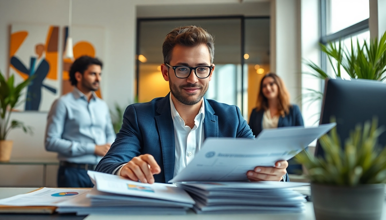 Headhunter Schweiz bietet professionelle Beratung in einem modernen Büro.
