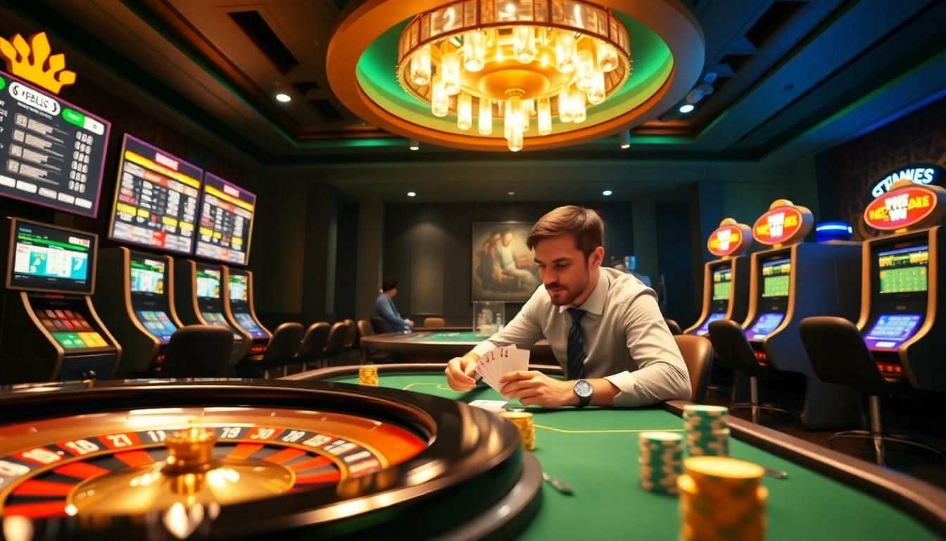 Experience the excitement of gambling at Trang chủ 79KING with a vibrant casino scene.