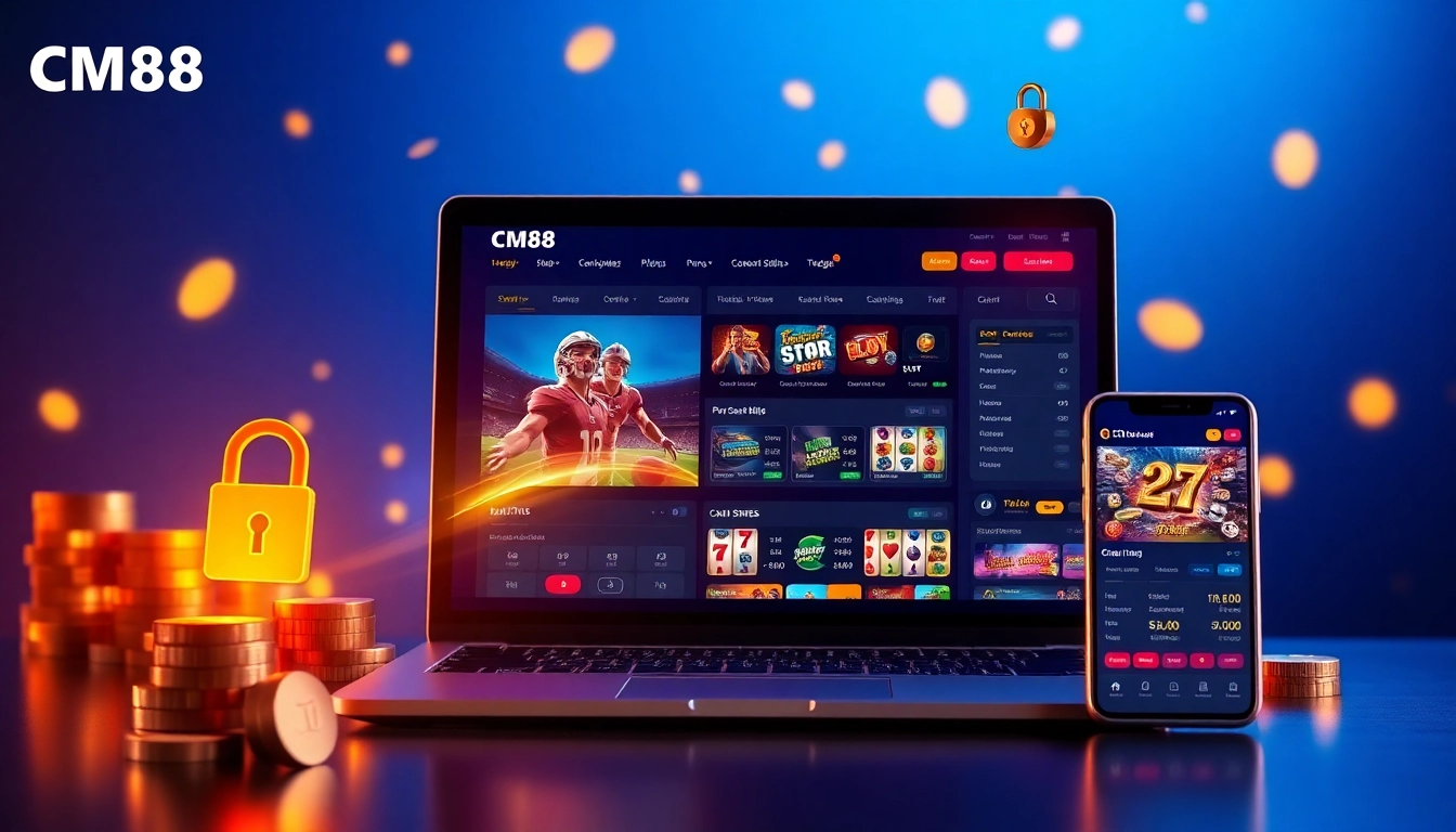 Vibrant CM88 online betting platform showcasing user-friendly games and secure features.