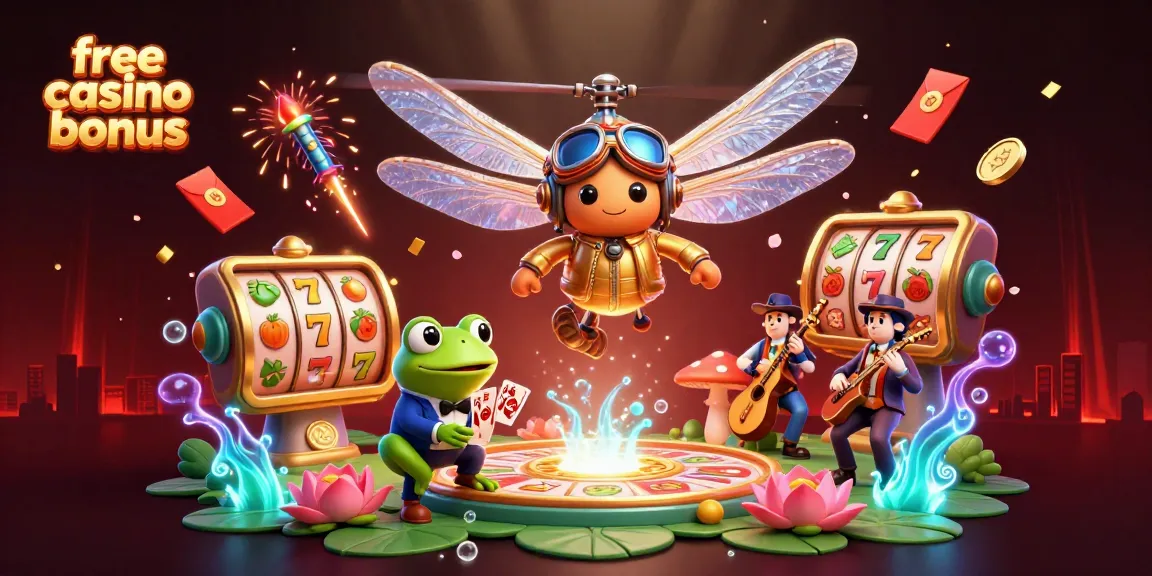 Experience the thrill of a free casino bonus with dynamic slot machines and a vibrant scene.