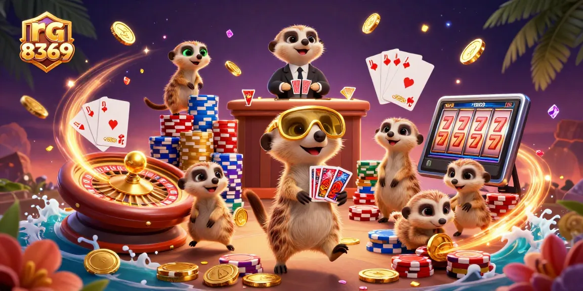 Experience exciting gaming at rg 8369 with lively meerkats running a dynamic casino operation.