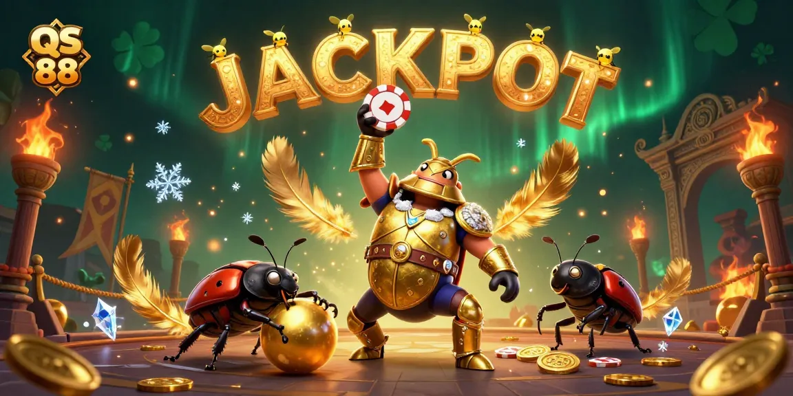 Experience the excitement of QS 88 with vibrant characters celebrating a casino jackpot victory.