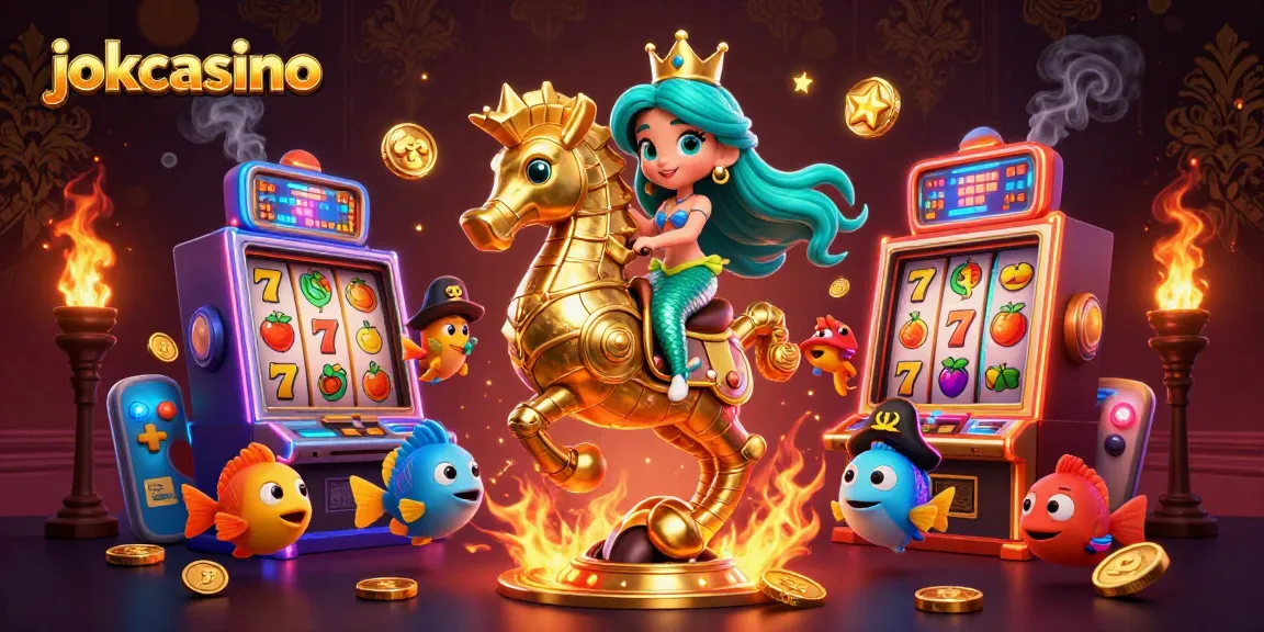 Play thrilling slots at jokacasino with our mermaid princess in a vibrant underwater scene.