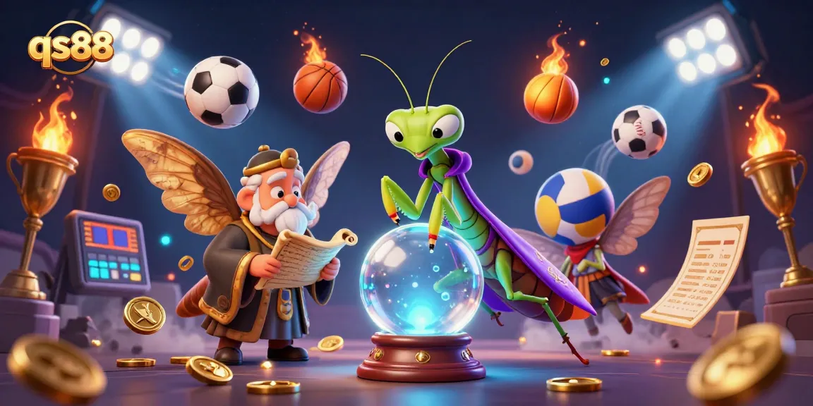 Experience the excitement of qs88 with engaging character illustrations and dynamic sports betting elements.