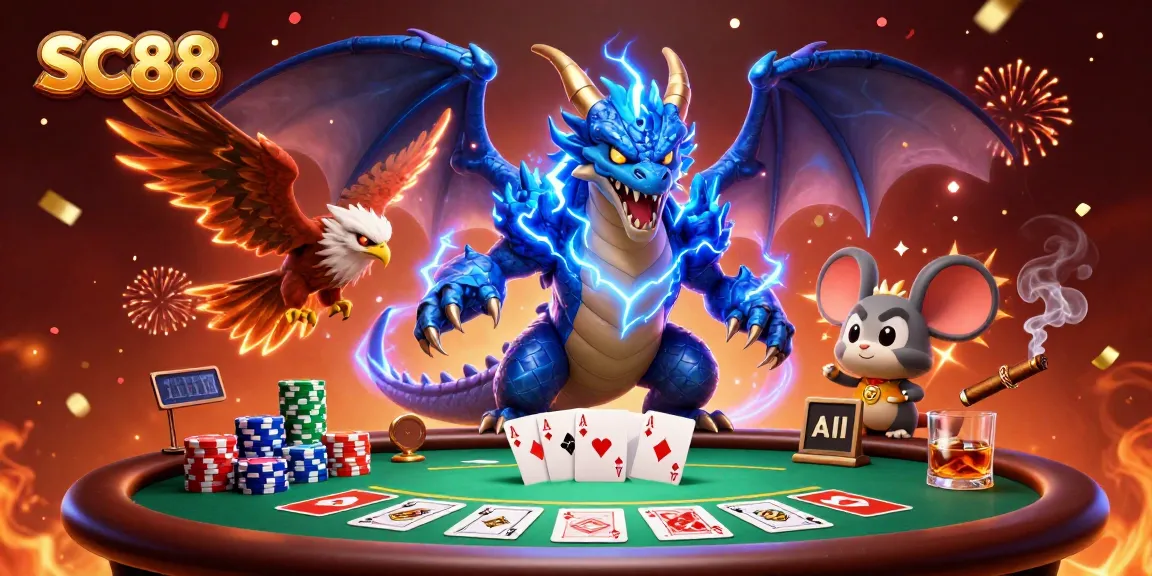Experience the vibrant thrill of SC88 with dynamic poker action and stunning 3D visuals.