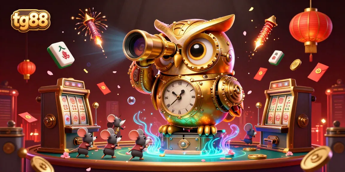 Experience thrilling gameplay with tg88, exploring a vibrant casino floor filled with animated characters and festive elements.